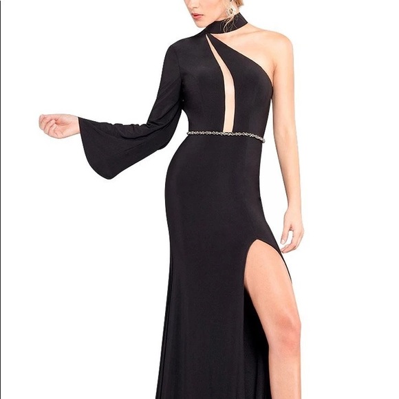 Rachel Allan Couture Black Evening Gown (8313) - Picture 5 of 5